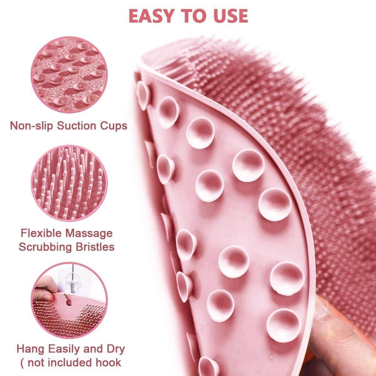 Silicone Multi-Use Body & Foot Scrubber – Gentle Exfoliating Bath Brush