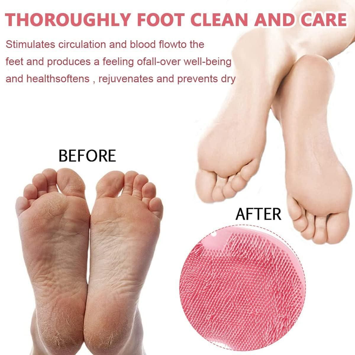 Silicone Multi-Use Body & Foot Scrubber – Gentle Exfoliating Bath Brush