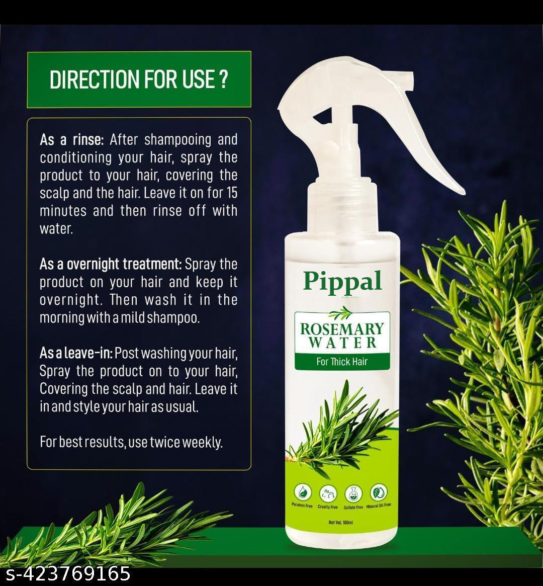 "Rosemary Hair Growth Spray – 100ml | Natural Scalp Treatment for Thicker, Fuller Hair | Nourishes Roots & Reduces Hair Fall"