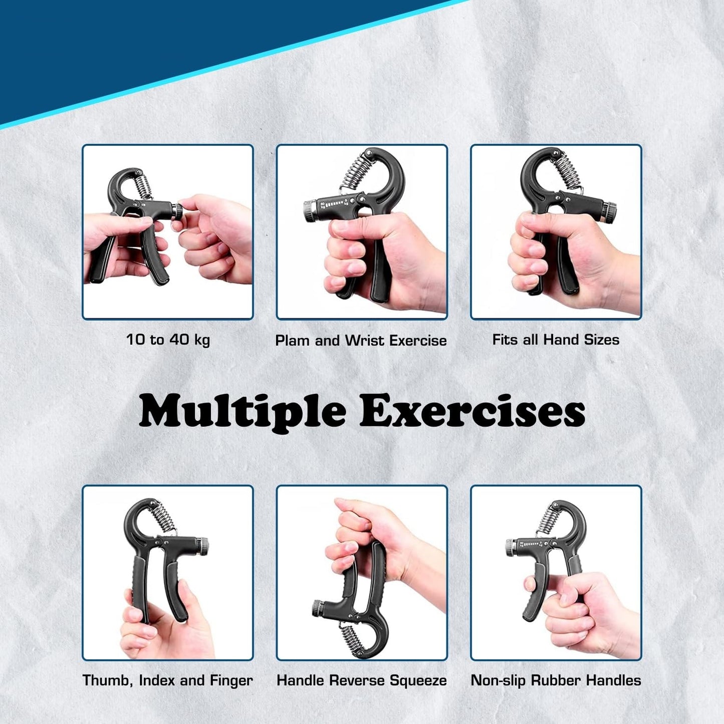 Build Grip Power – Adjustable Hand Strengthener (10–60kg) for Rehab, Strength & Endurance