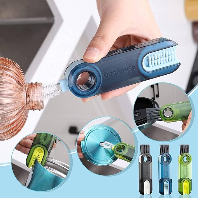 Multifunctional Cleaning Brush Tiny Bottle Cup Lid Brush Straw Cleaner Tools Multi-Functional Crevice Cleaning Brush Home Kitchen Cleaning Tools