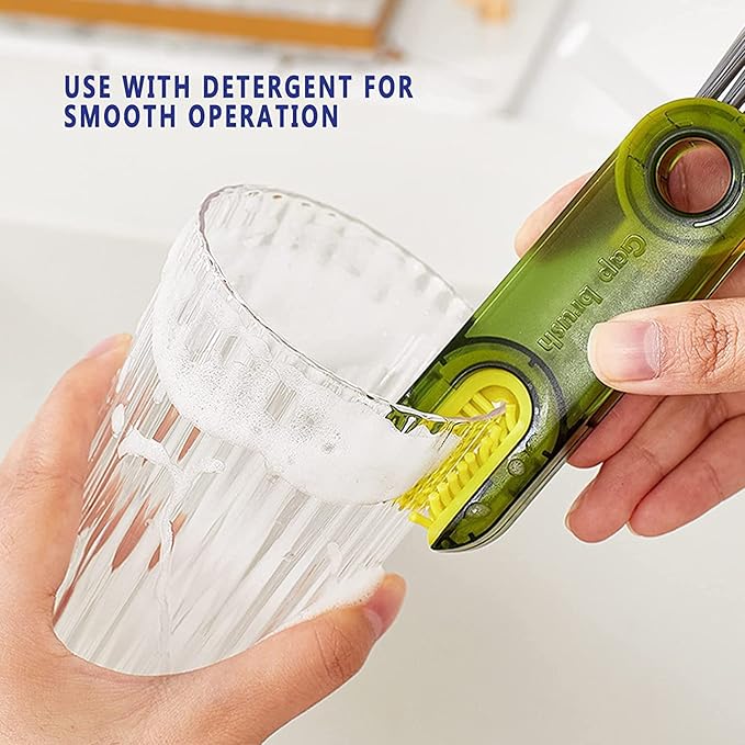 Multifunctional Cleaning Brush Tiny Bottle Cup Lid Brush Straw Cleaner Tools Multi-Functional Crevice Cleaning Brush Home Kitchen Cleaning Tools