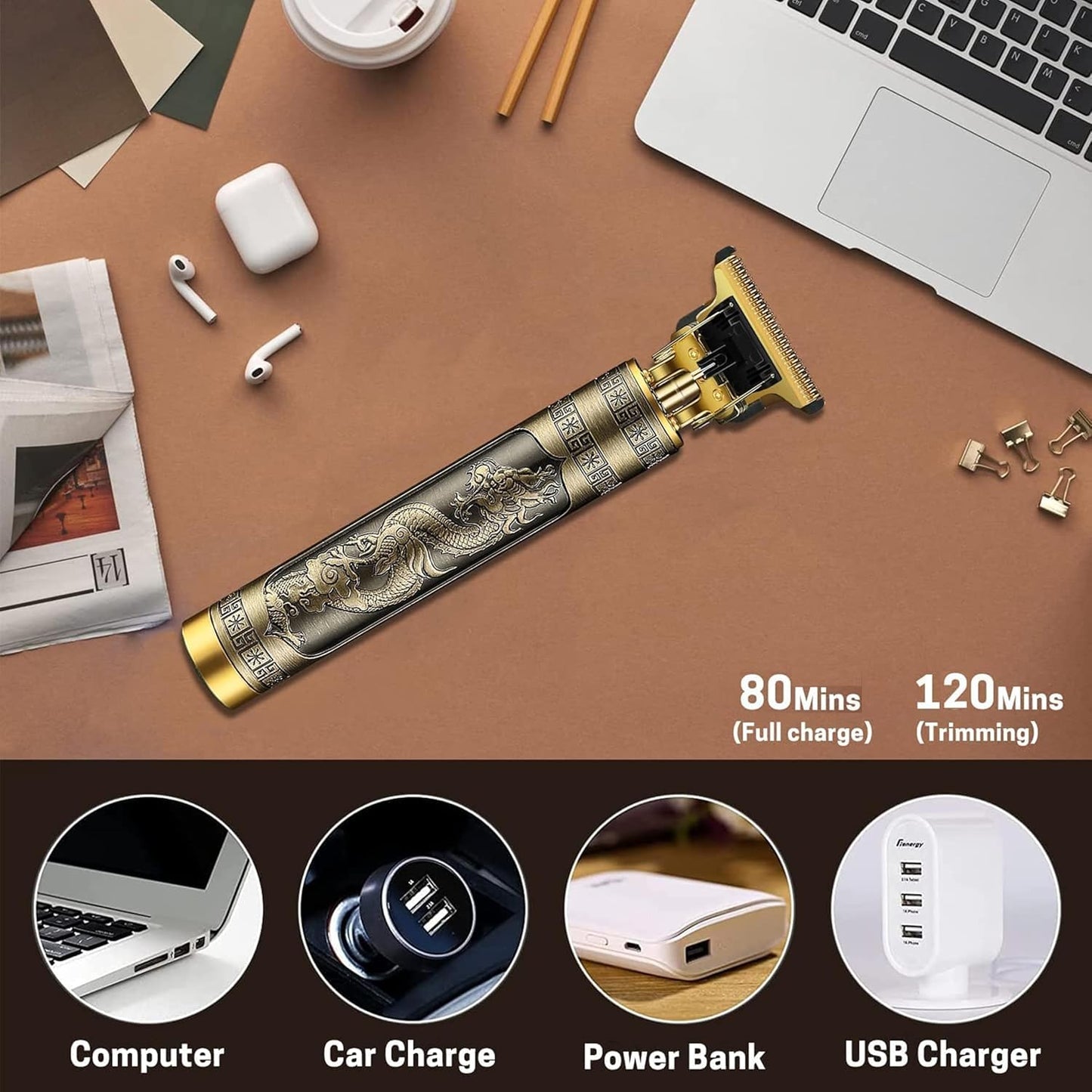 Buddha Trimmer – SkinProtect Beard Trimmer for Men | Battery Powered, Gentle & Precise Grooming by Nova