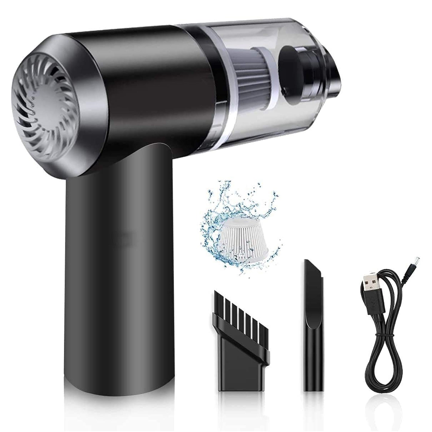 Vacuum Cleaner Dust Collection 2 In 1 Car Vacuum Cleaner 120w High-power -Portable Usb Rechargeable