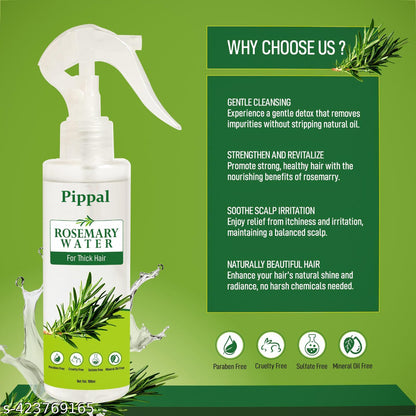 "Rosemary Hair Growth Spray – 100ml | Natural Scalp Treatment for Thicker, Fuller Hair | Nourishes Roots & Reduces Hair Fall"